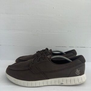 Skechers Brown Slide On Boat Shoes Men's 13 On The Go Glide In Gen 5 Goga Max